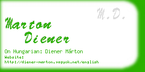 marton diener business card