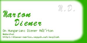 marton diener business card